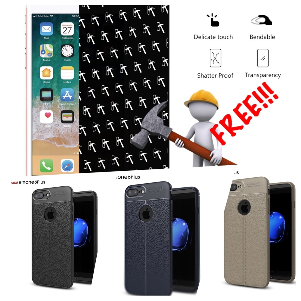 iPhone 7 & 8 Plus Case + Free Screen Protector